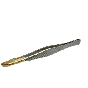 PINZA PUNTA OBLICUA DORADA Ref 325