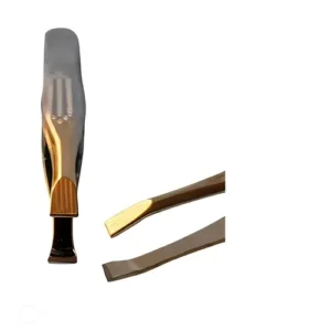 PINZA DEPILADORA PUNTA RECTA DORADA – Ref. 326